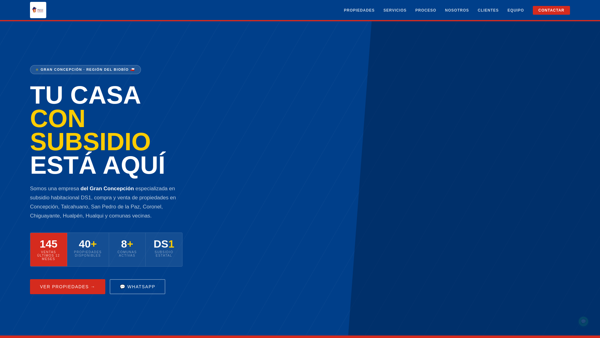 website screenshot of https://prontocasas.cl/