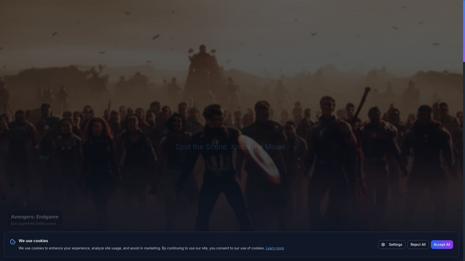 website screenshot of https://scenespotter.app/