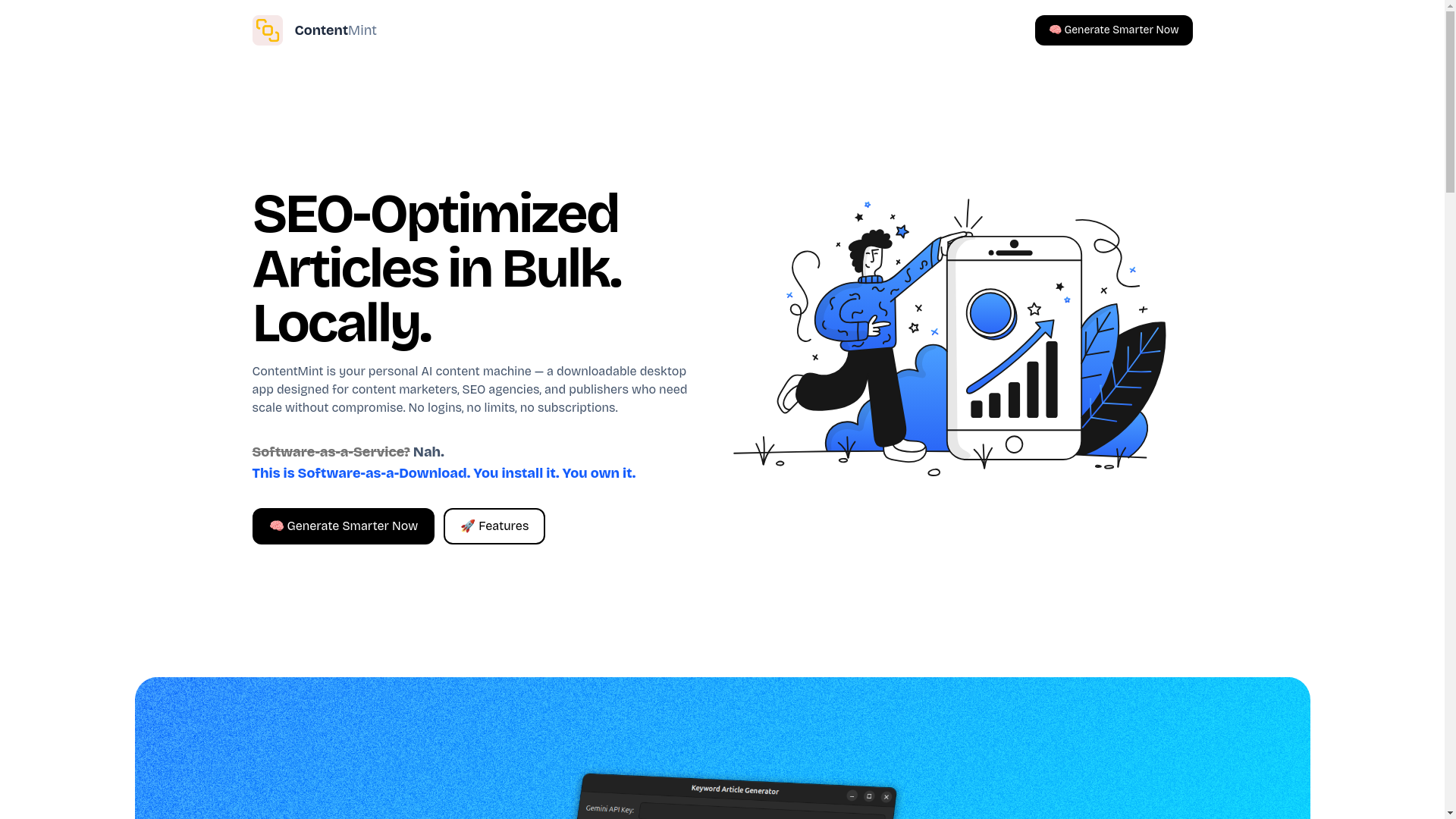website screenshot of https://content-mint-cocojunk.pages.dev/