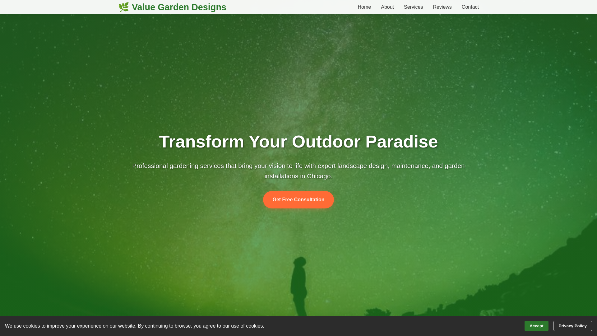website screenshot of https://valuegardendesigns.cyou/