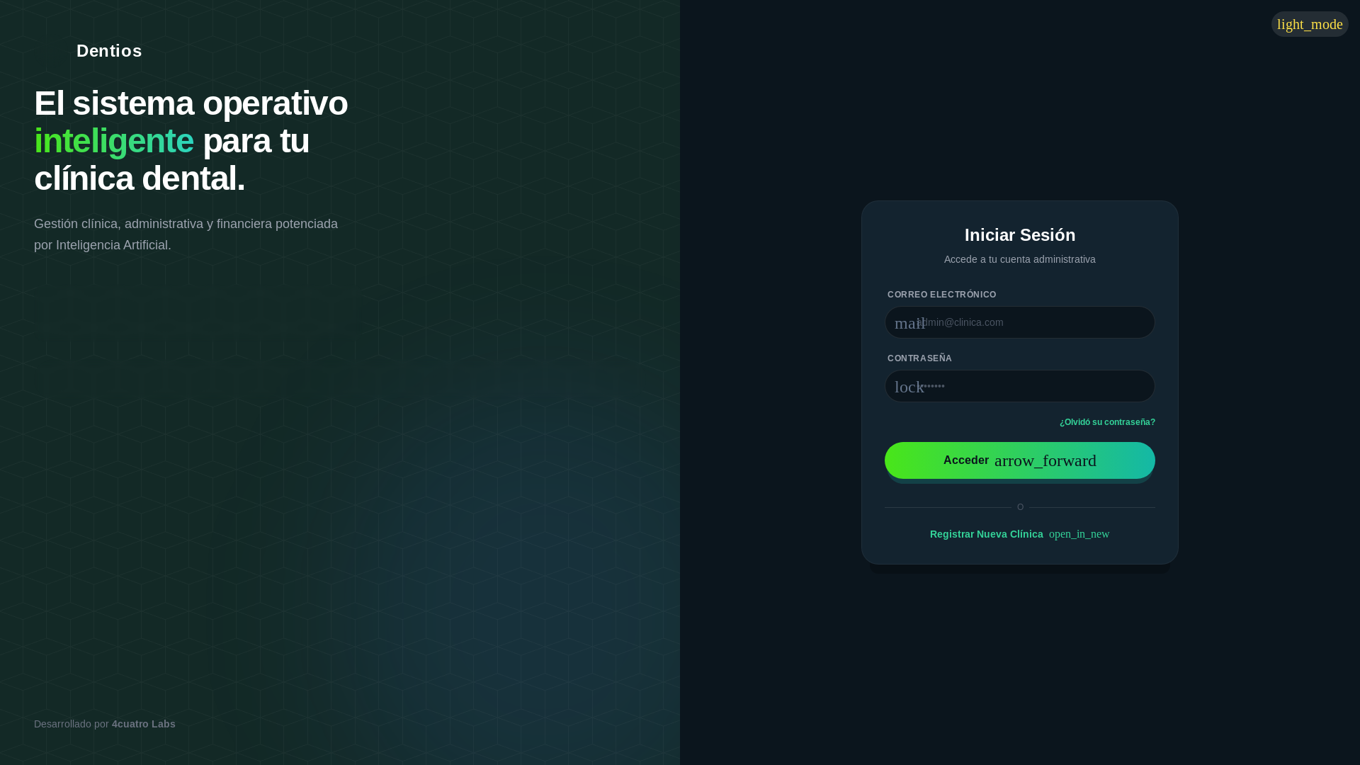 website screenshot of https://dentios-dashboard.pages.dev/