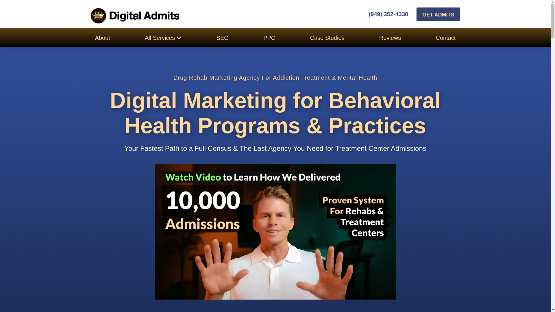 website screenshot of https://usedigitaladmits.com/