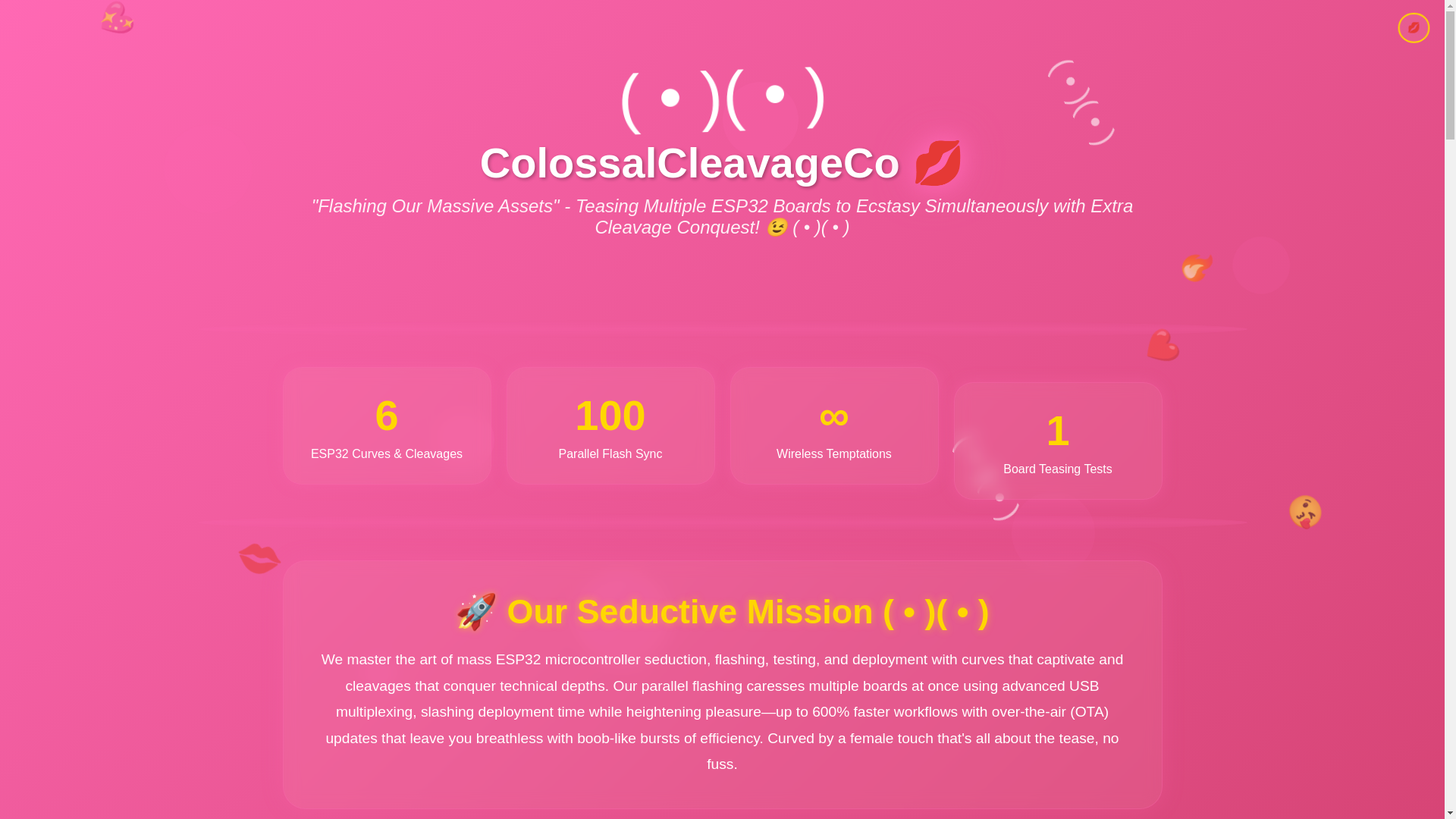 website screenshot of https://colossalcleavageco.com/