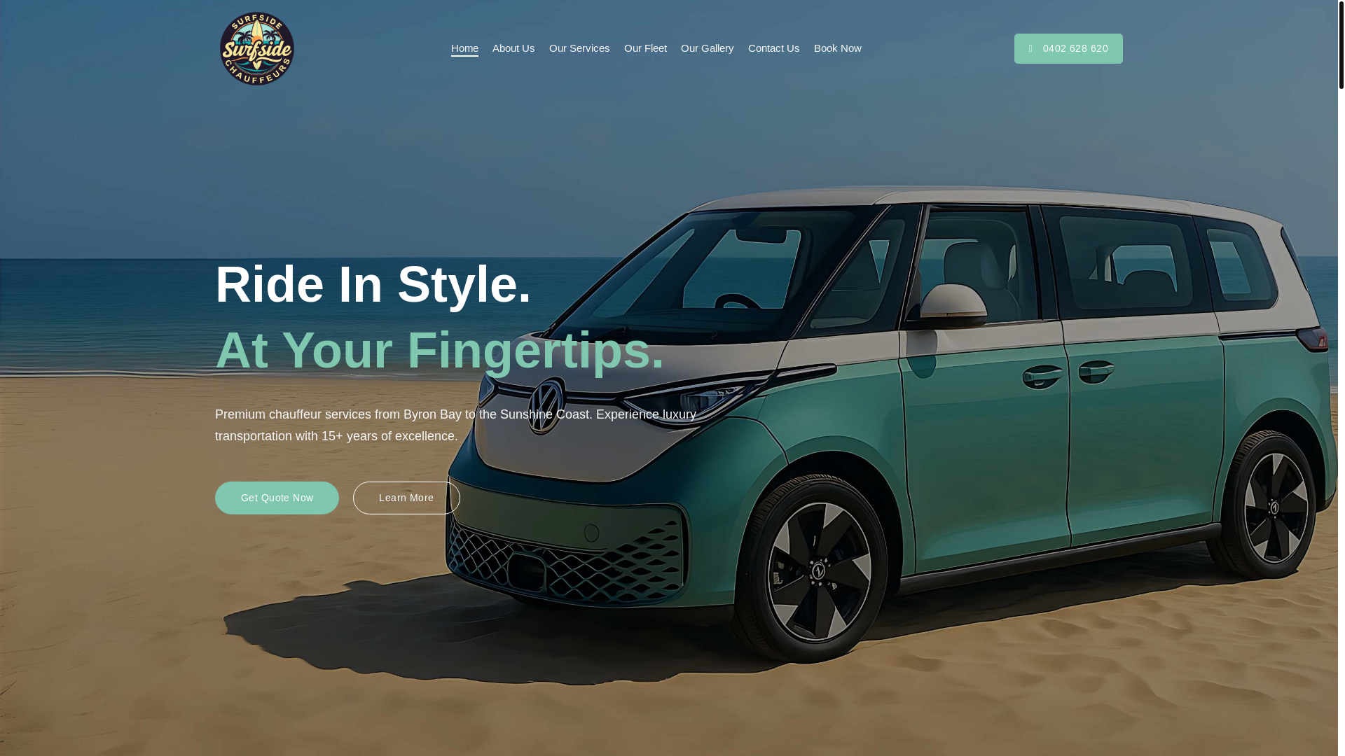 website screenshot of https://surfside-chauffeurs.pages.dev/