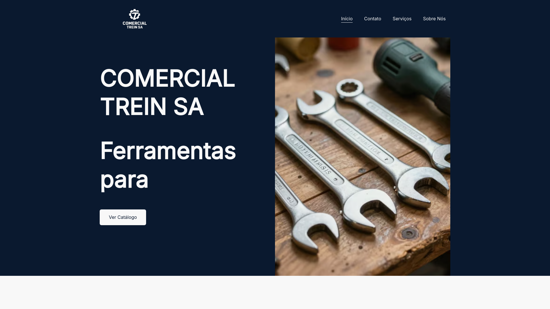 website screenshot of https://comercialtreinsa.com.br/