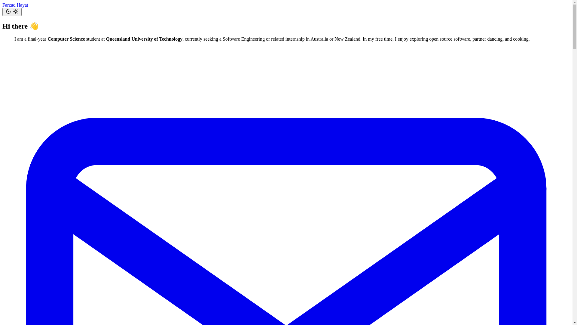 website screenshot of https://farzadhayat.dev/