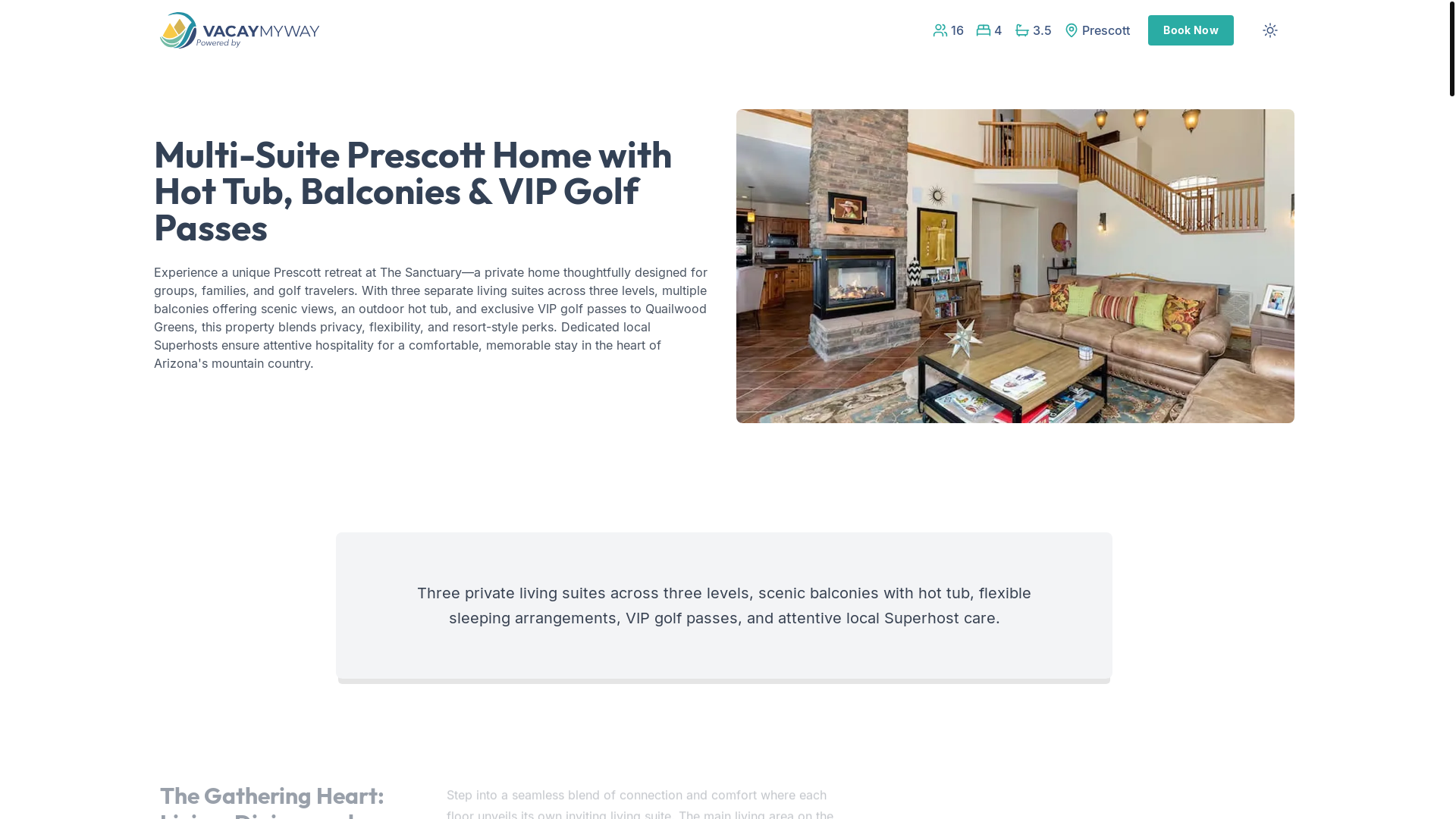 website screenshot of https://prescottsuites.house/