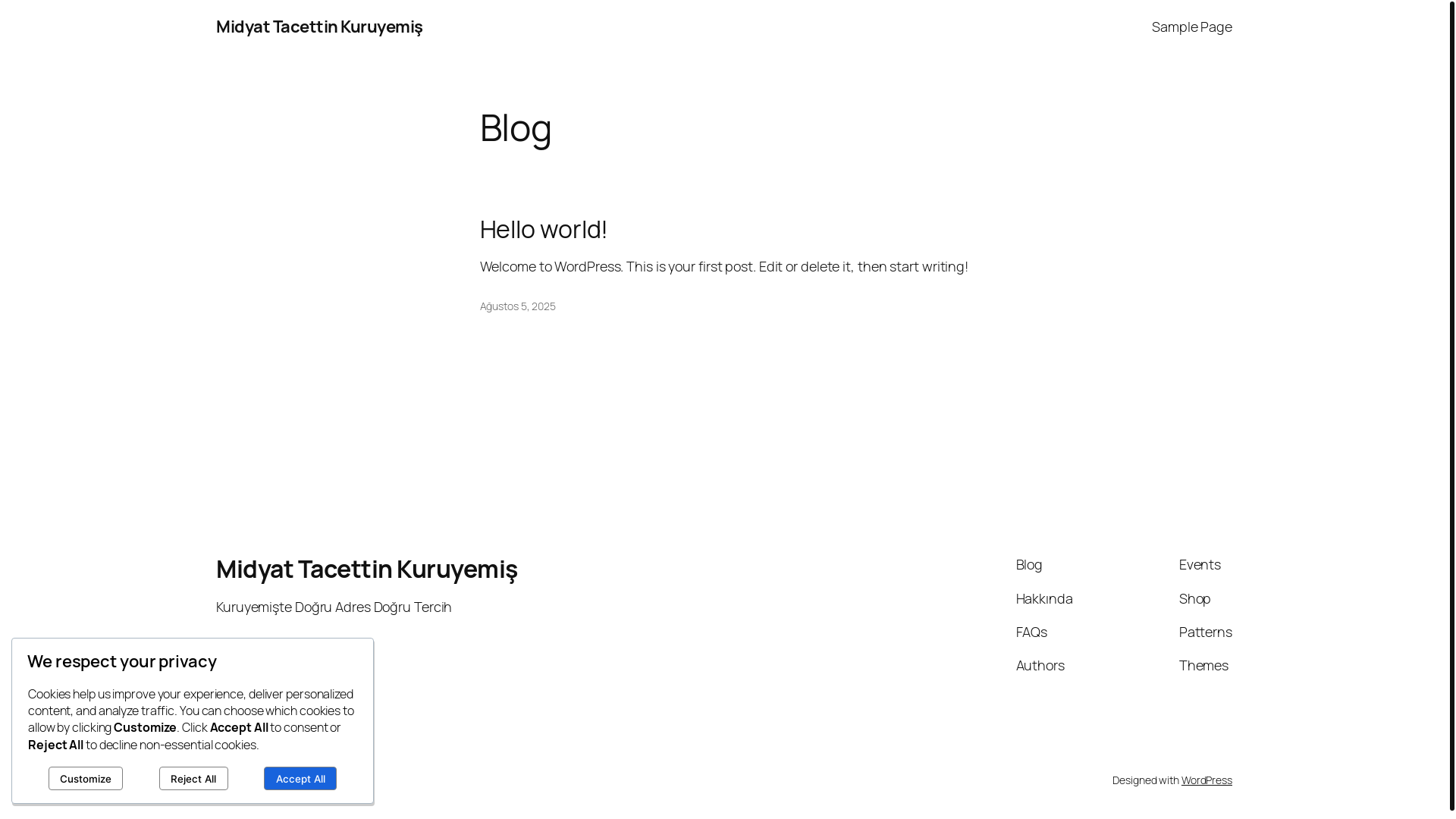 website screenshot of https://midyattacettin.com.tr/