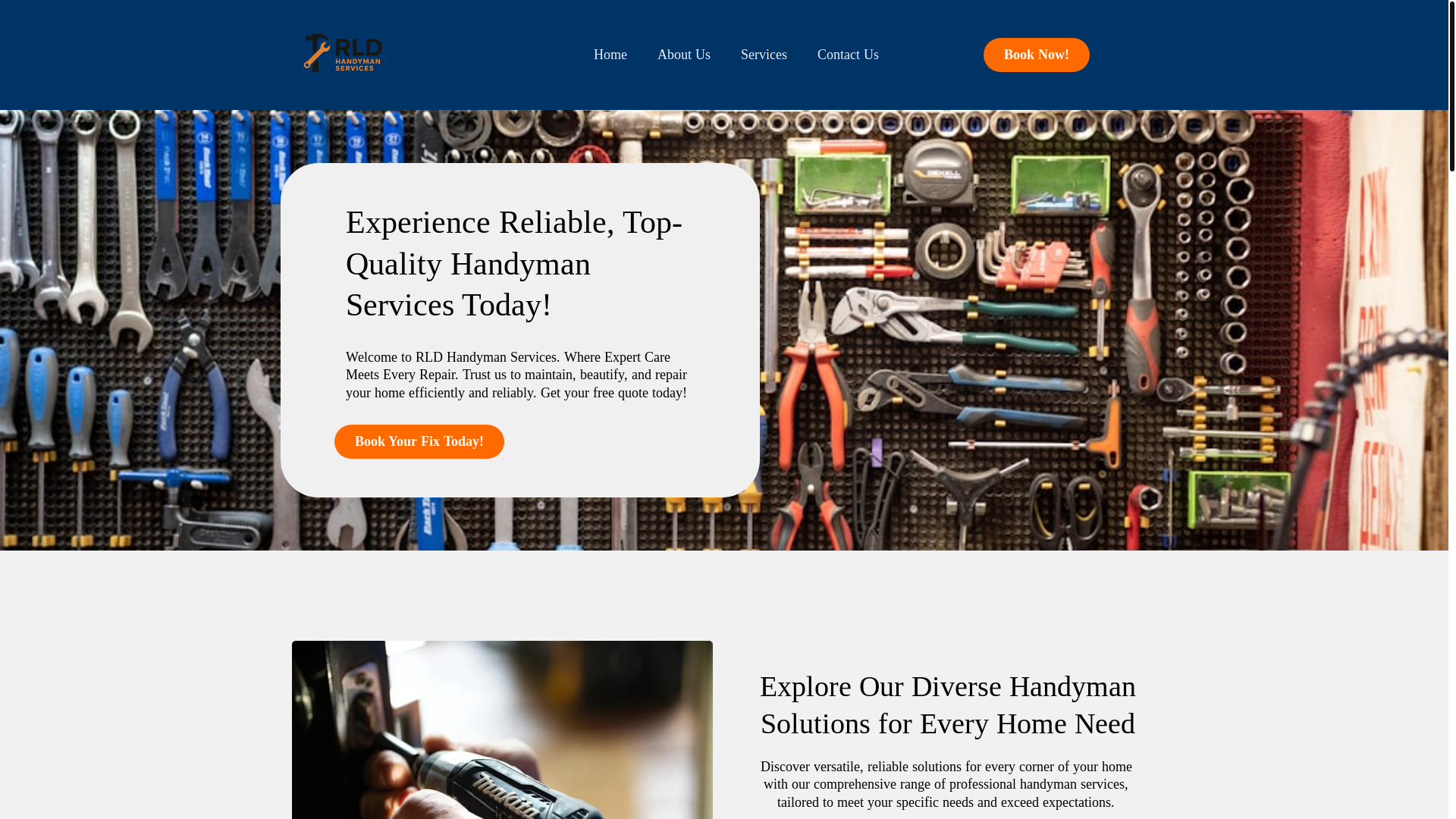 website screenshot of https://rldhandymanservices.com/