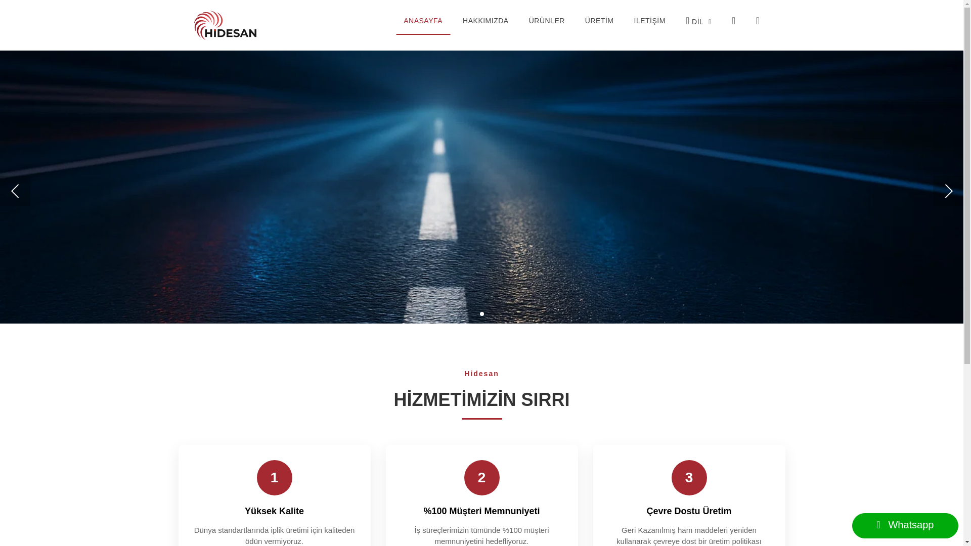 website screenshot of https://hidesantex.com/