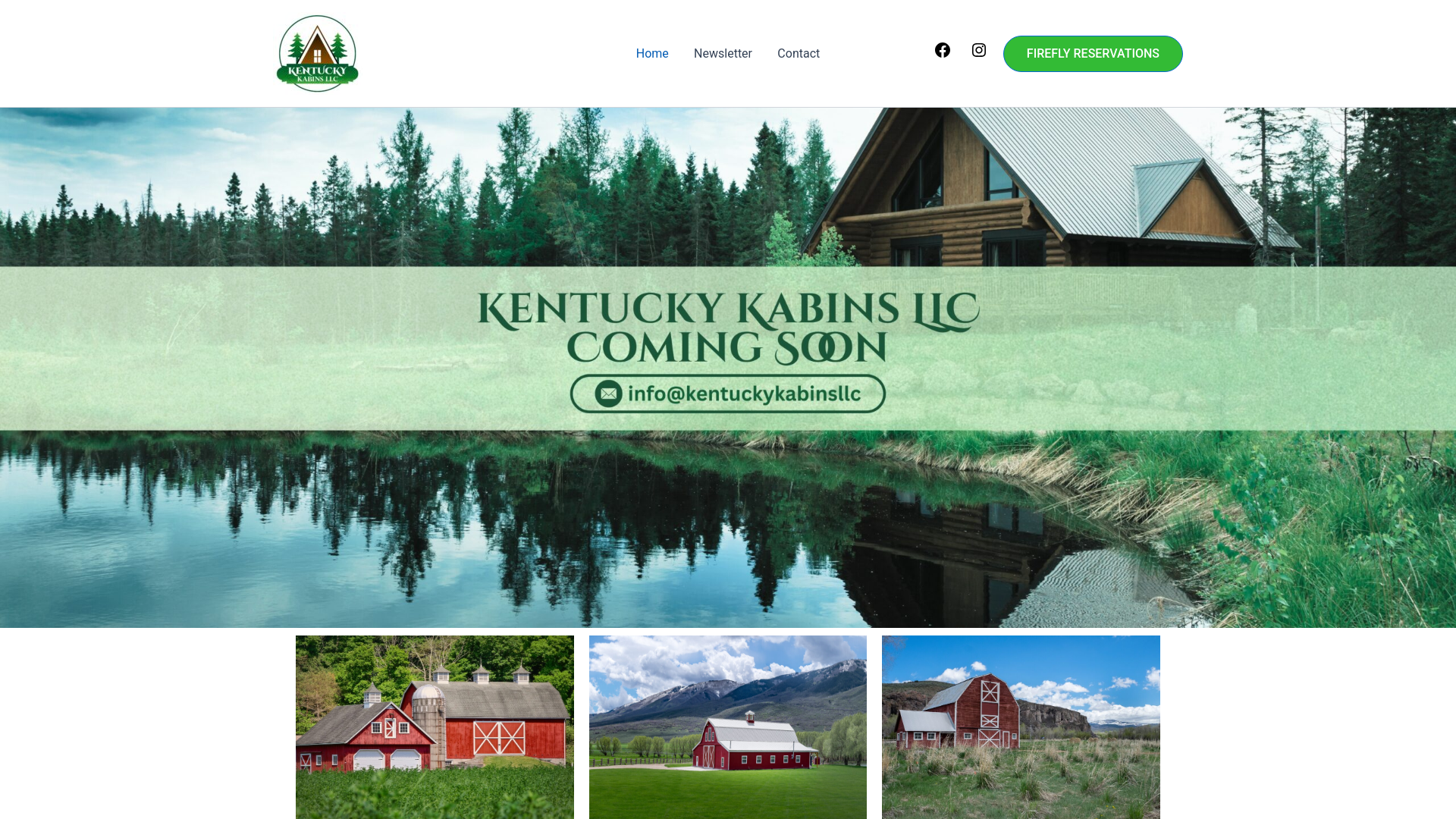 website screenshot of https://kentuckycabinsllc.com