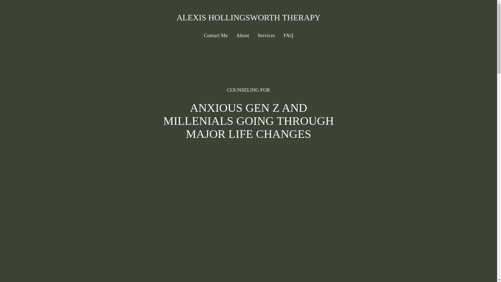 website screenshot of https://alexishollingsworththerapy.com/