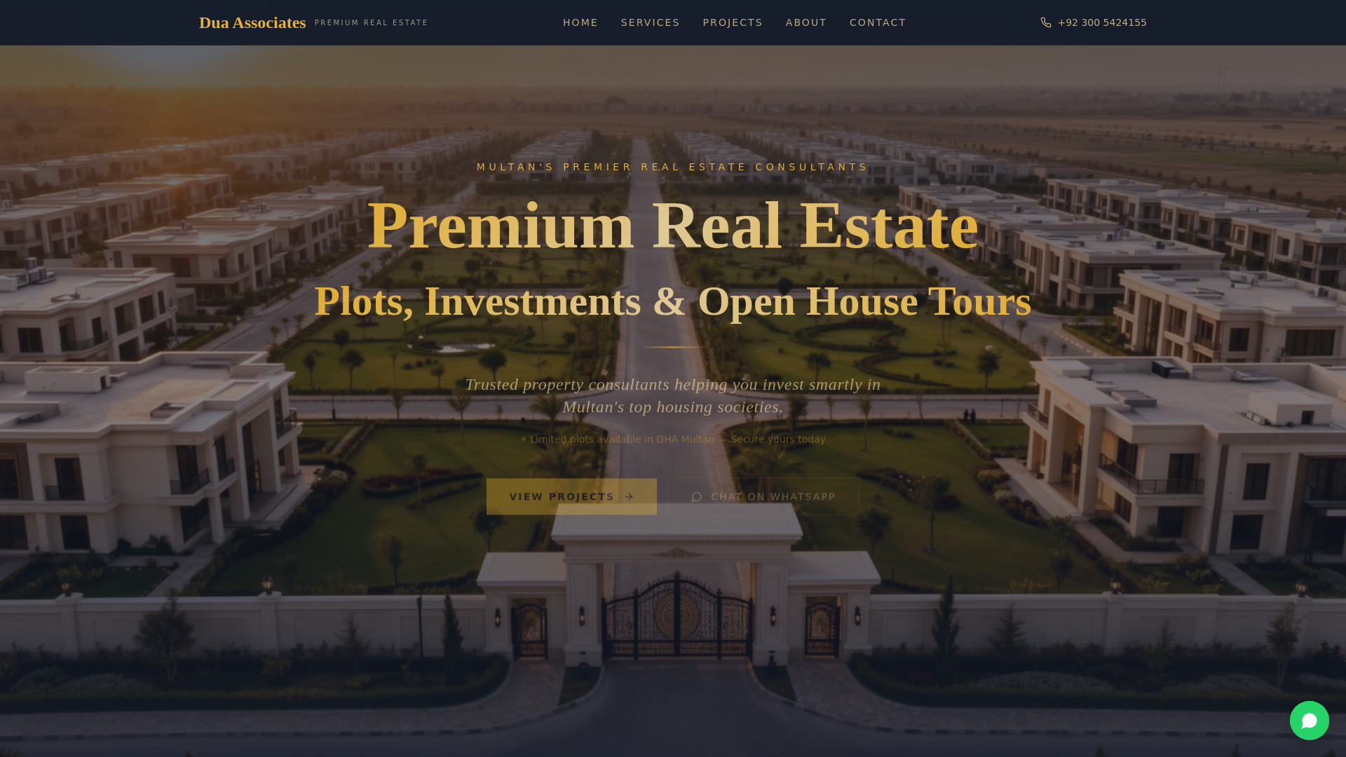 website screenshot of https://duaassociates.llc