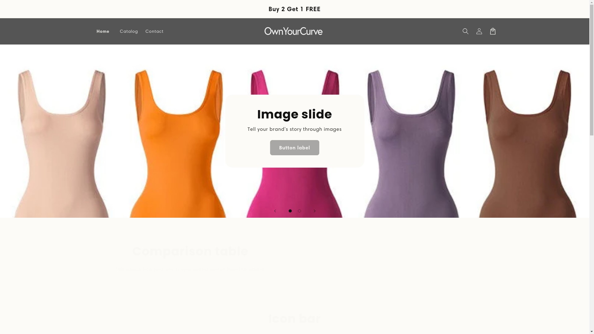 website screenshot of https://ownyourcurve.shop/