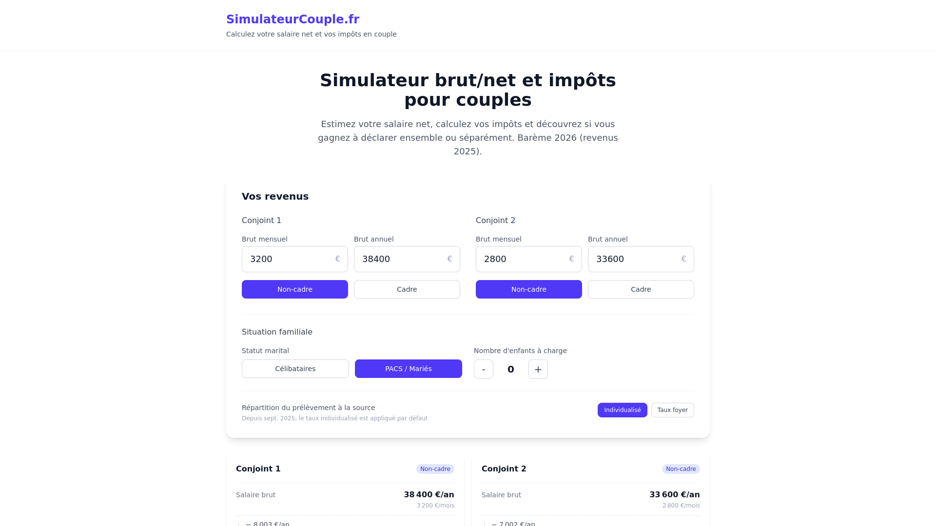 website screenshot of https://simulateurcouple.fr