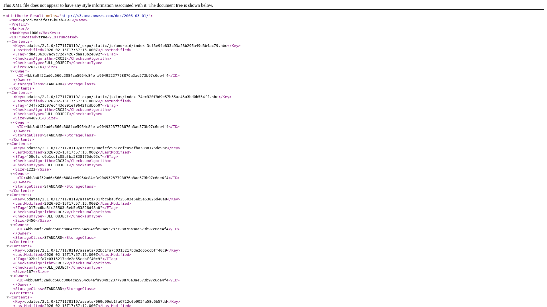 website screenshot of https://manifest.hushapi.com/