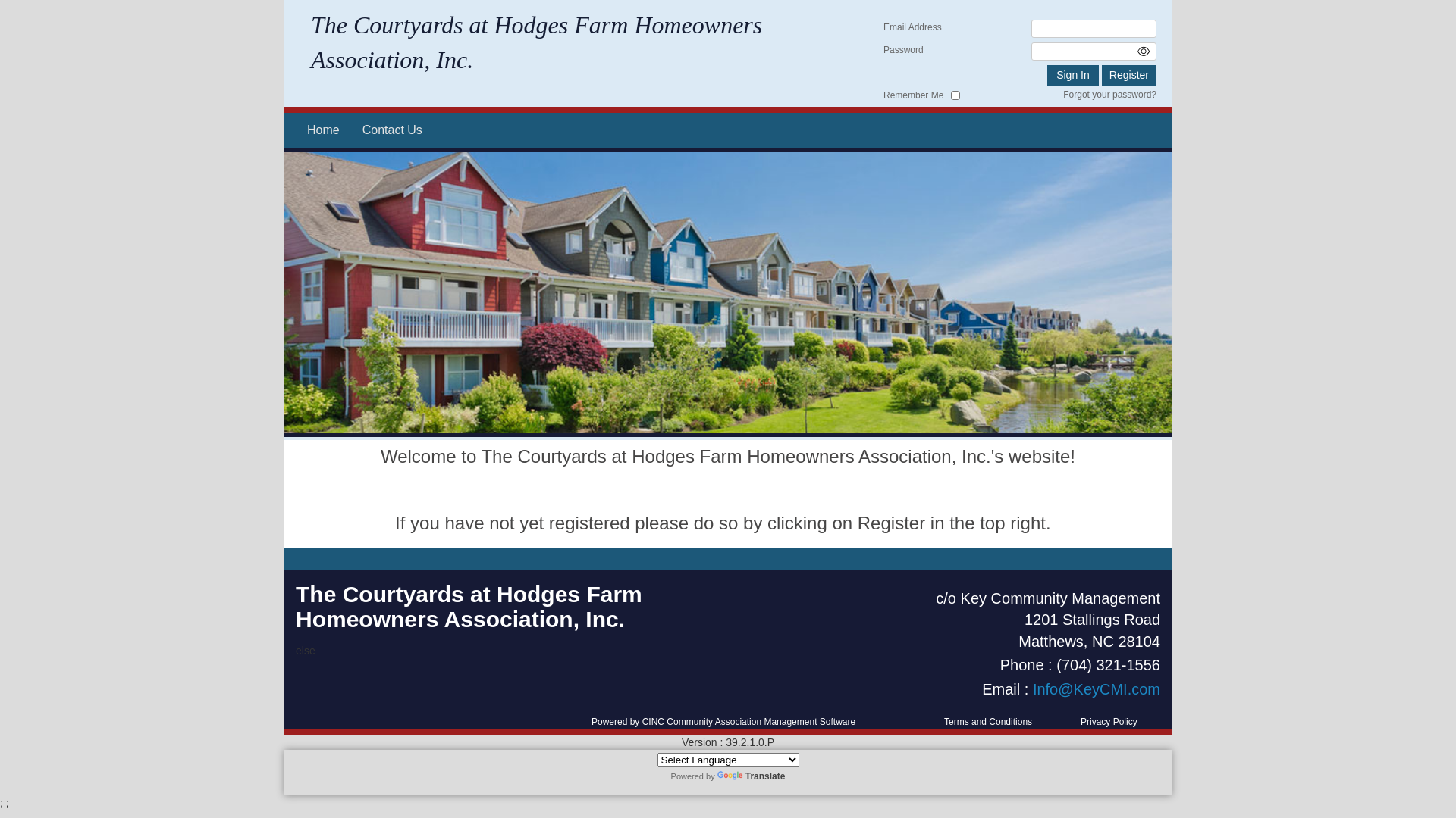 website screenshot of https://courtyardsathodgesfarm.com