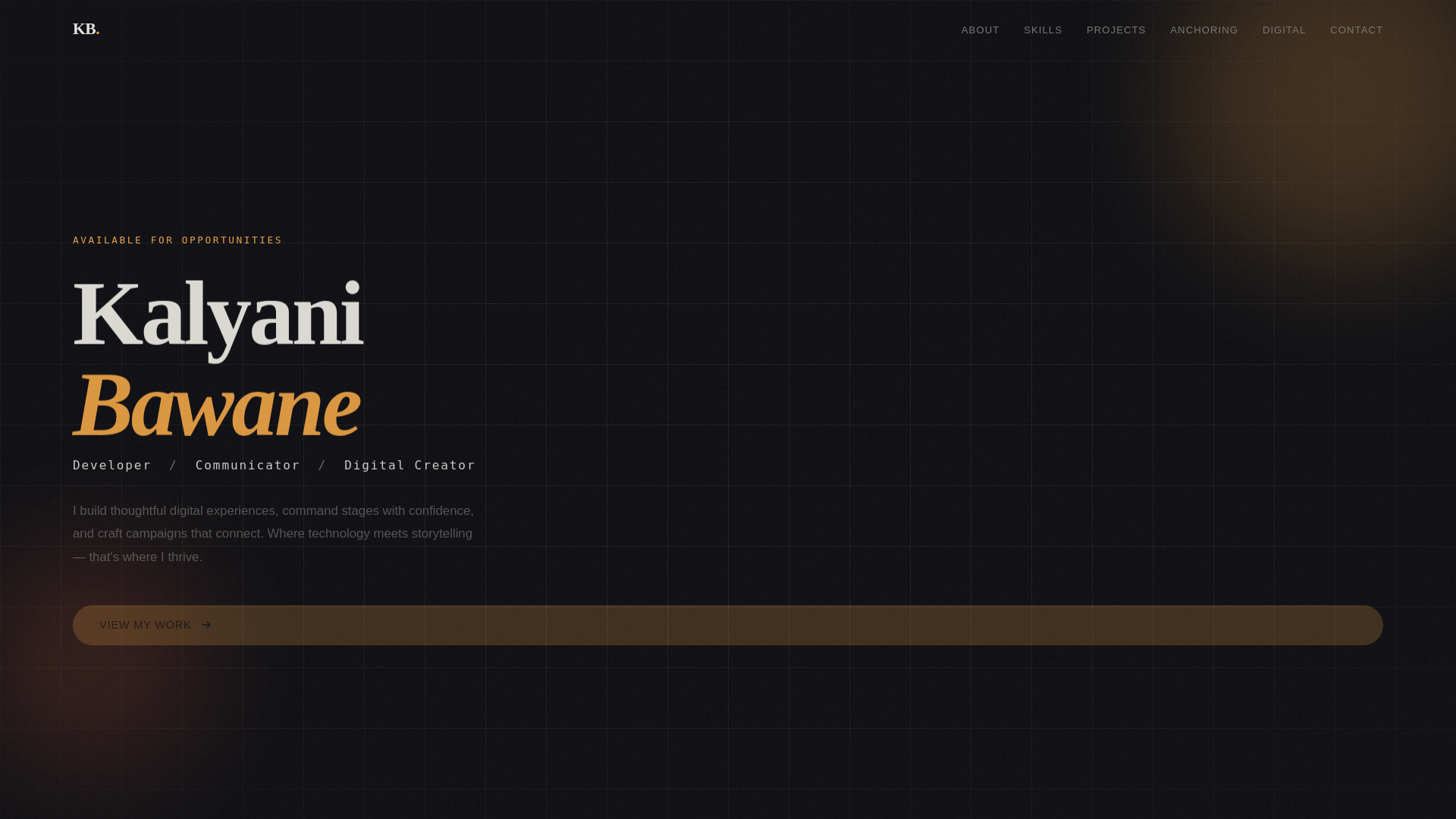 website screenshot of https://kalyanibawane.in/