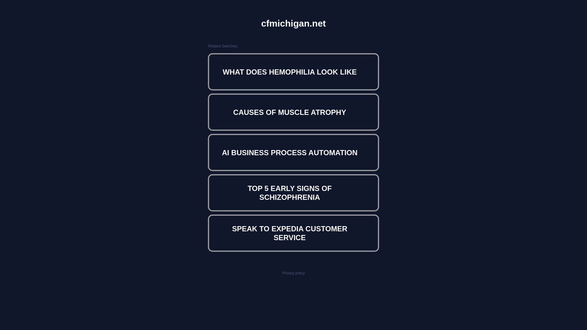 website screenshot of https://cfmichigan.net/