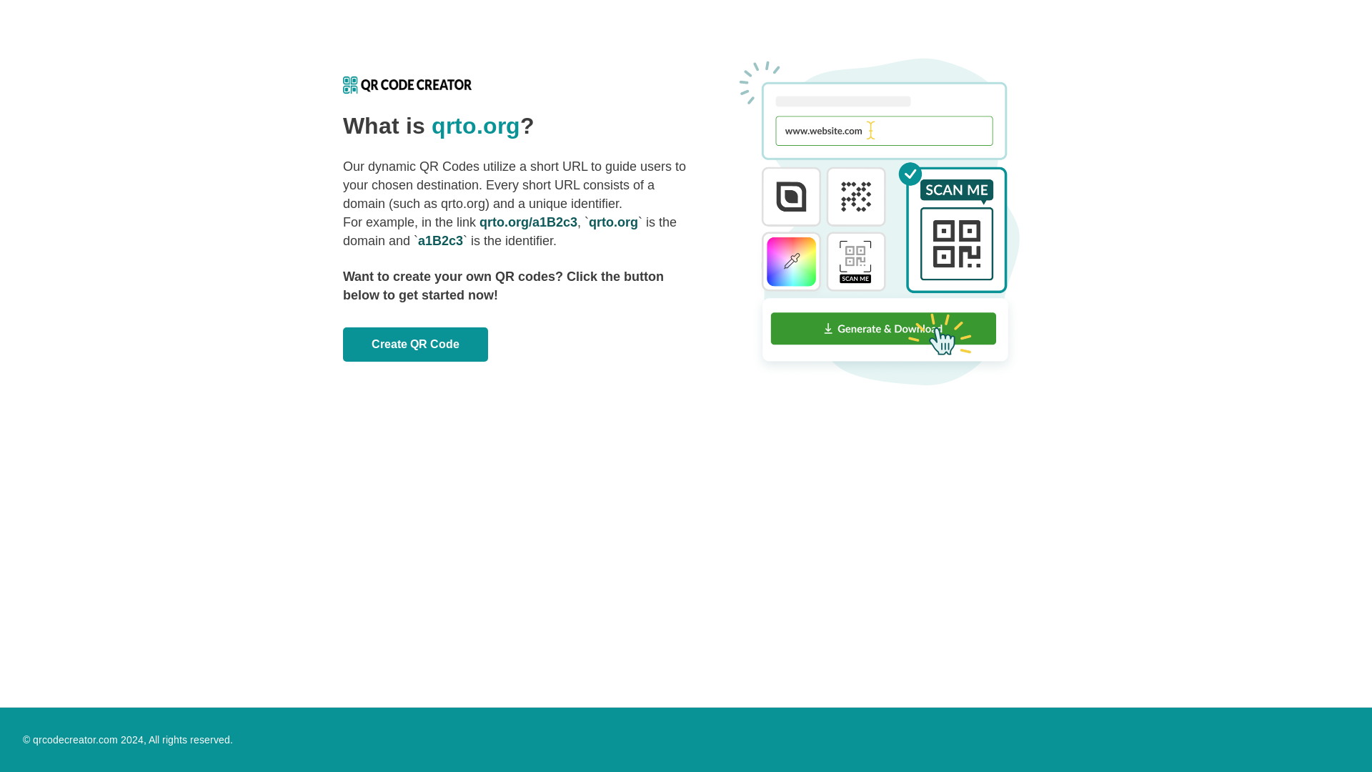 website screenshot of https://qrto.org/