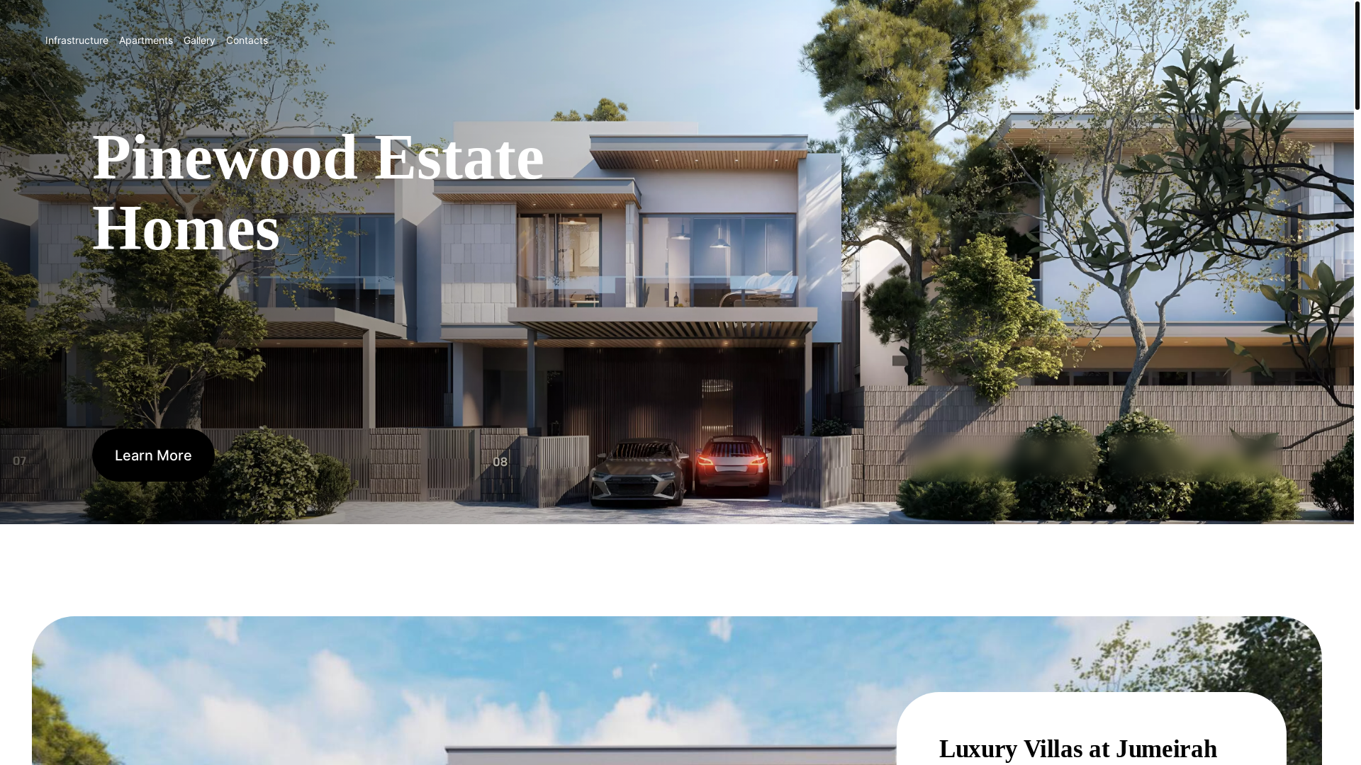 website screenshot of https://pinewoodestatedubaisale.com
