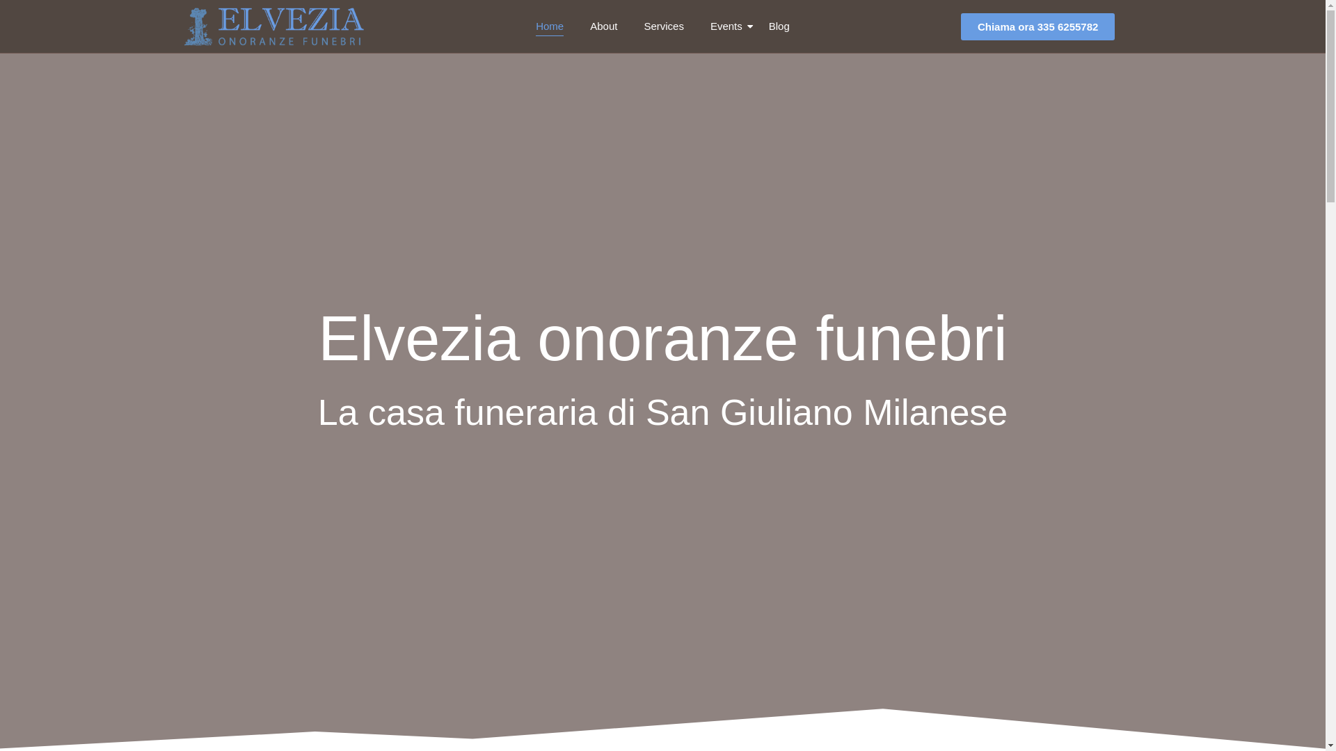 website screenshot of https://casafunerariaelvezia.it/