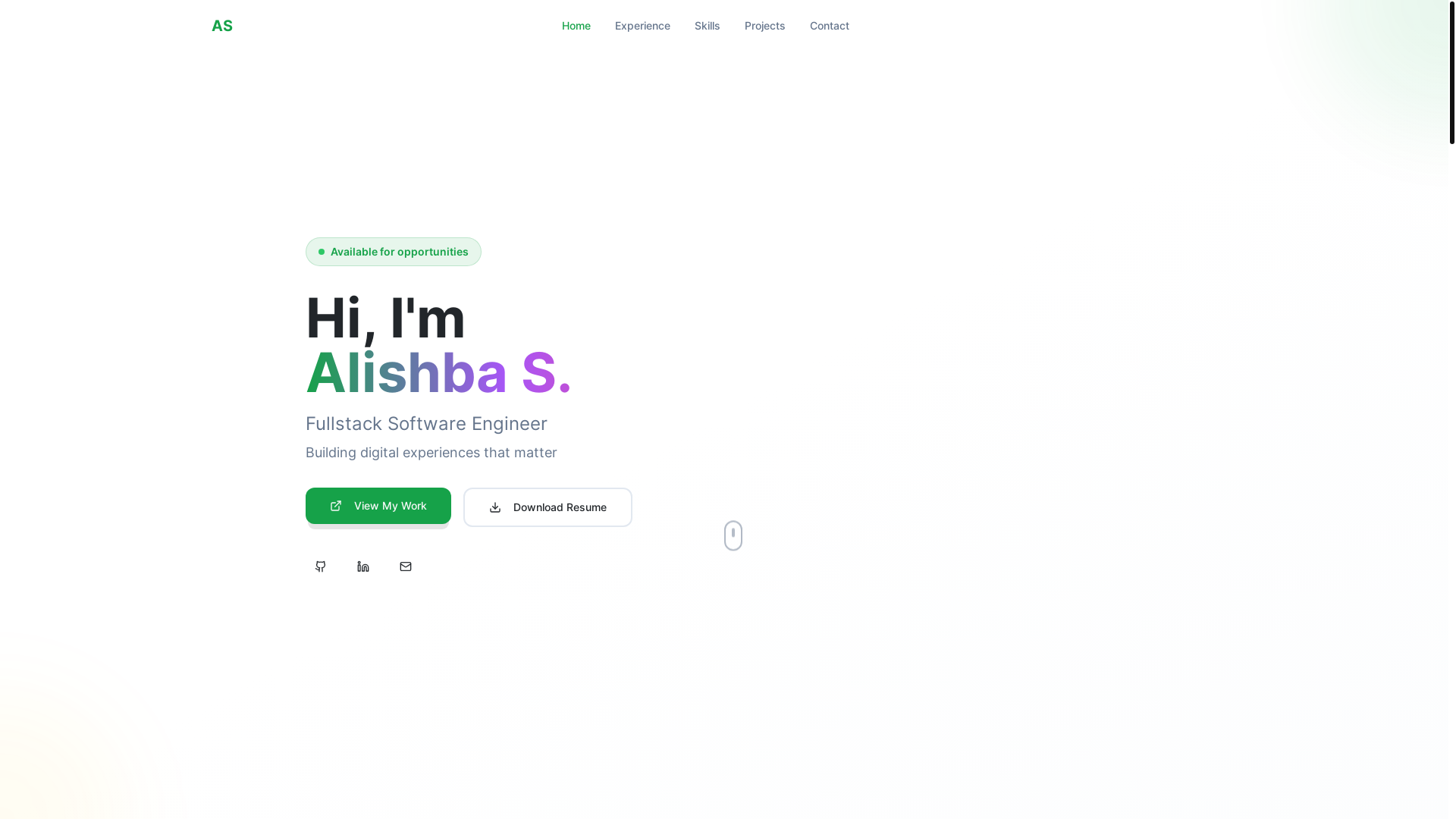 website screenshot of https://alishba.codes/