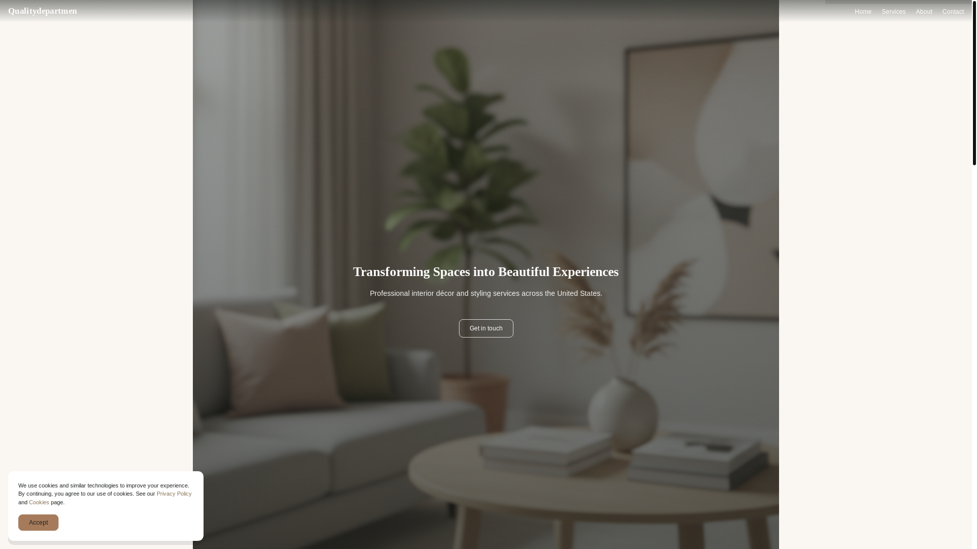 website screenshot of https://qualitydepartmen.world/