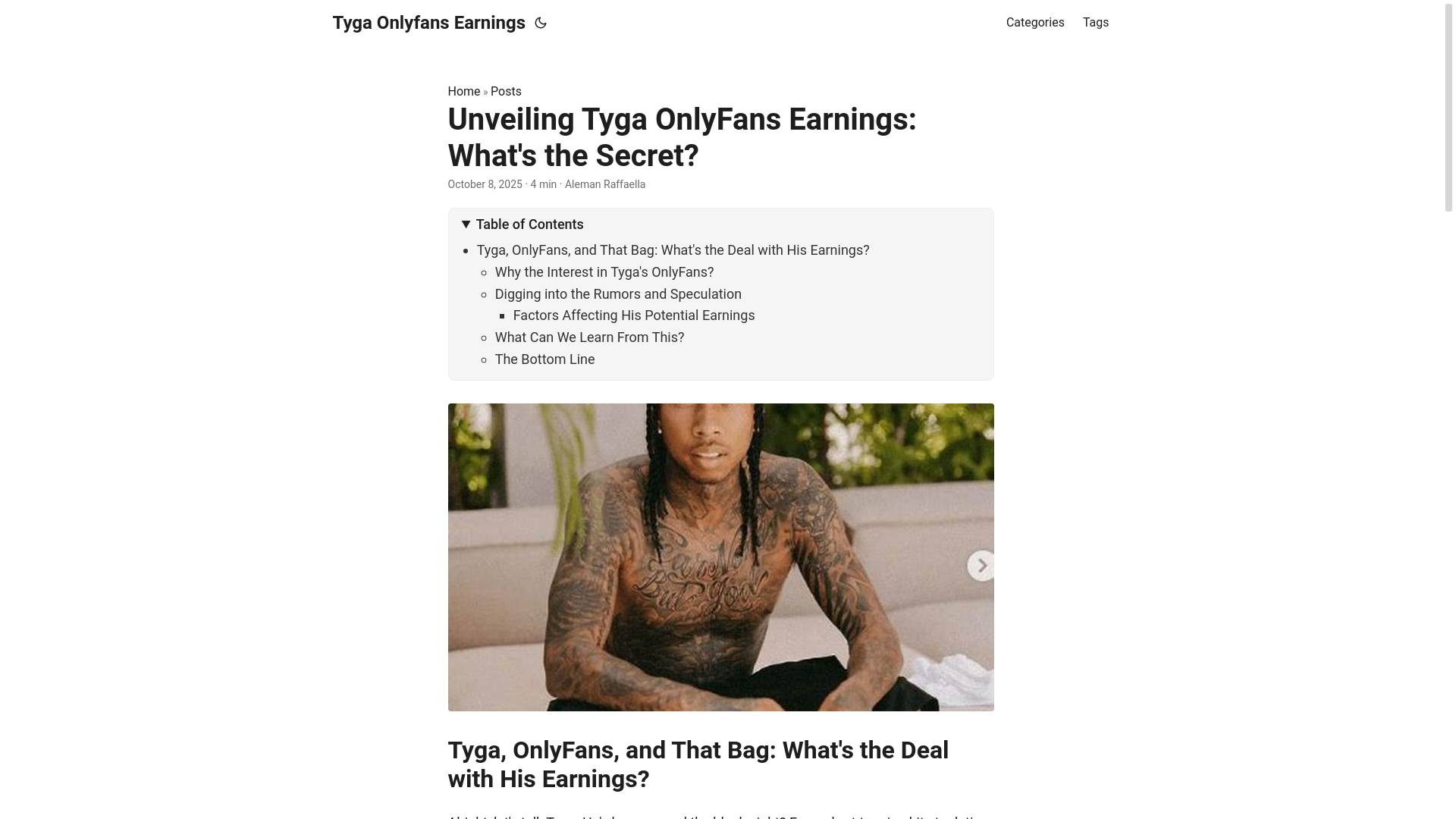 website screenshot of https://tyga-onlyfans-earnings.pages.dev/