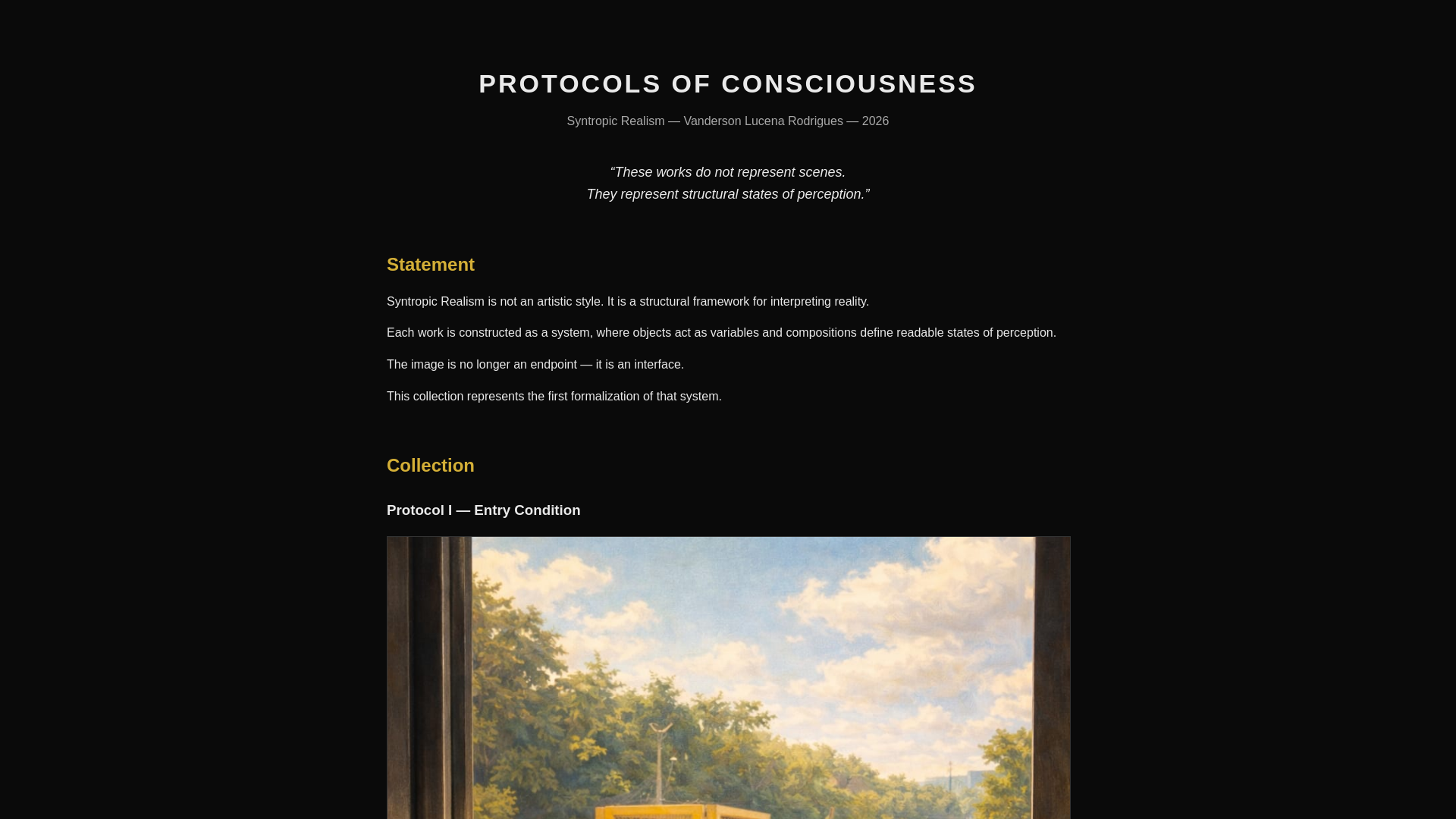 website screenshot of https://syntropicrealism.com/