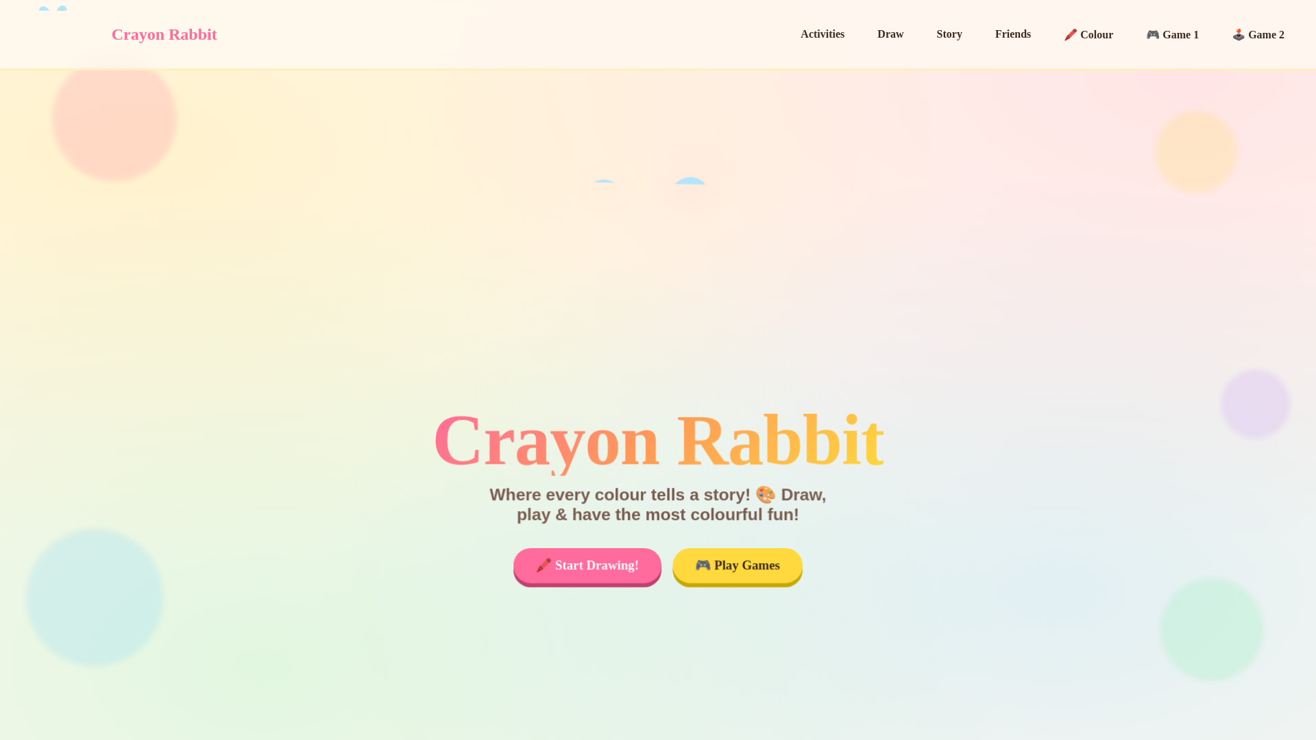 website screenshot of https://crayonrabbit.com/