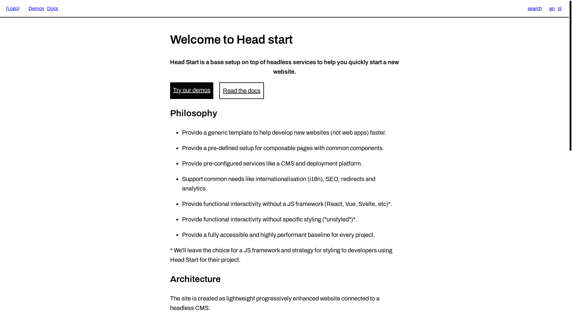 website screenshot of https://head-start.pages.dev/
