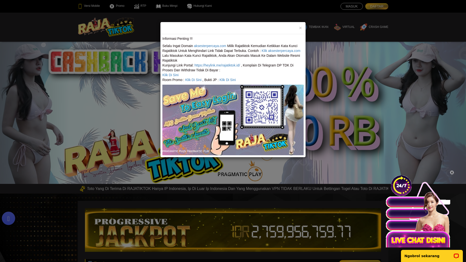 website screenshot of https://rjtklogin.pages.dev/