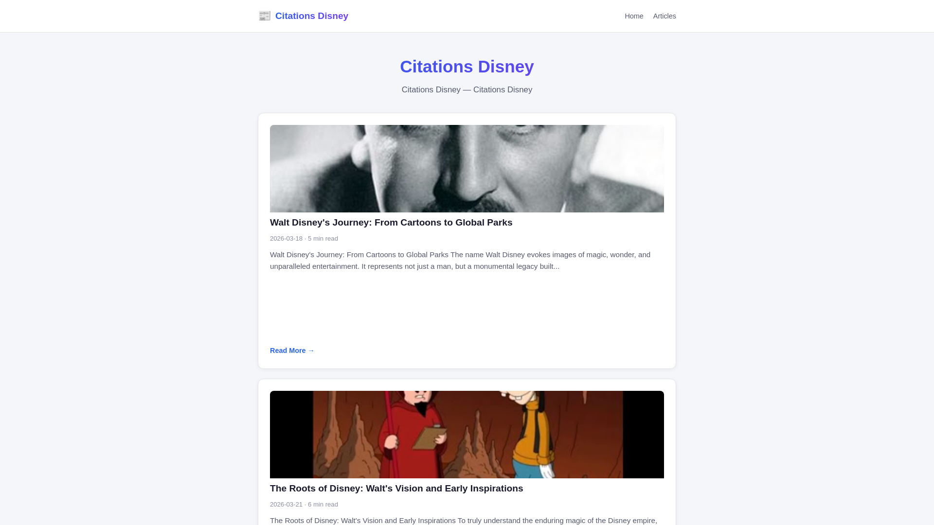 website screenshot of https://citations-disney.pages.dev/