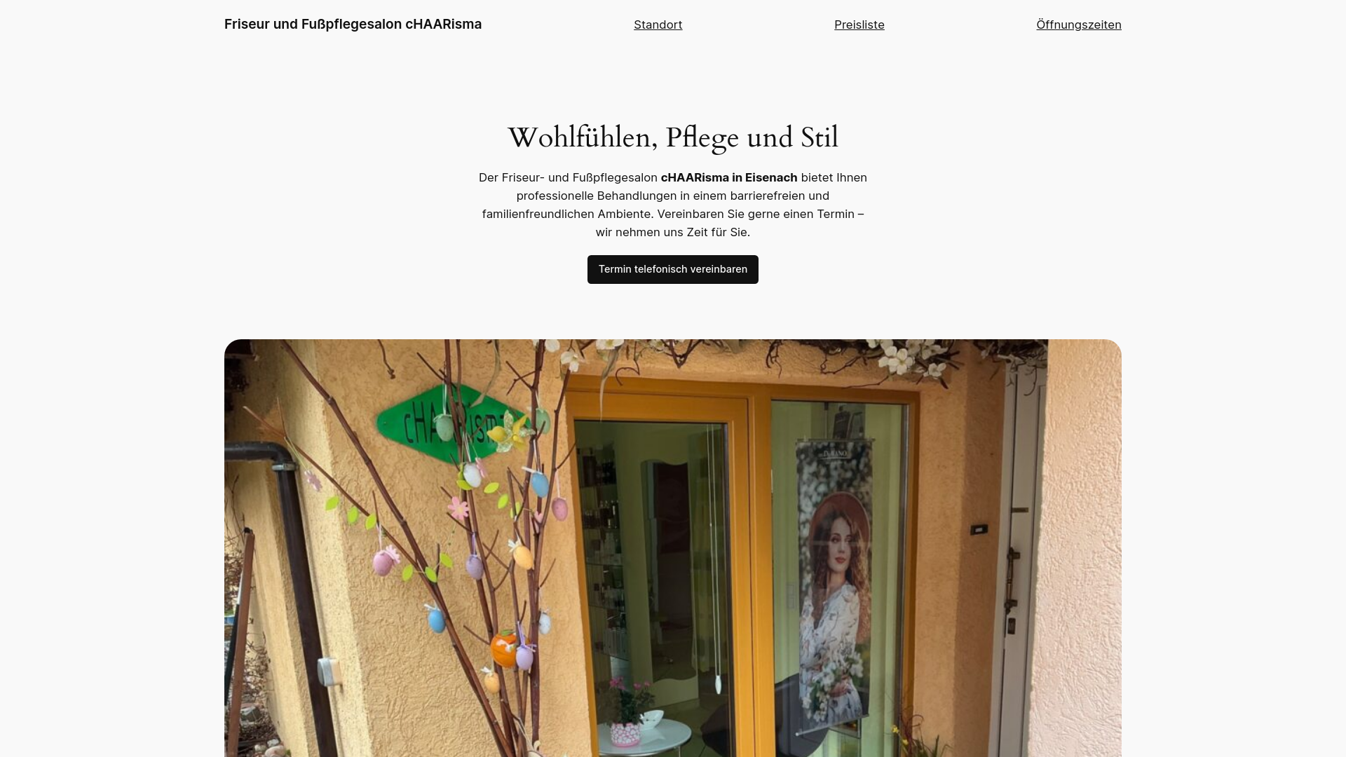 website screenshot of https://chaarisma-eisenach.de/