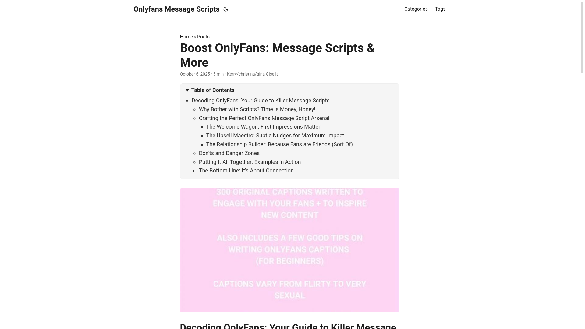 website screenshot of https://onlyfans-message-scripts.pages.dev/