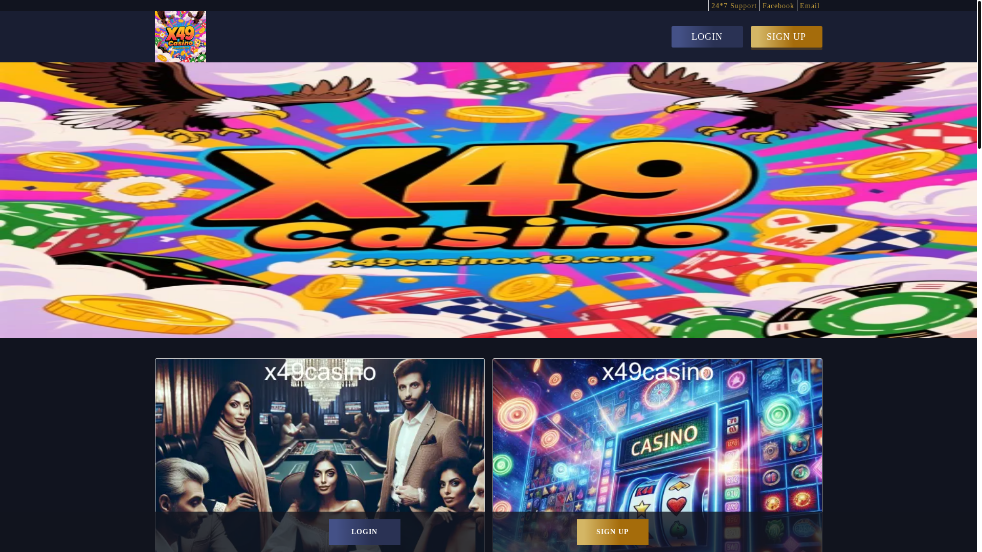 website screenshot of https://x49casinox49.com/