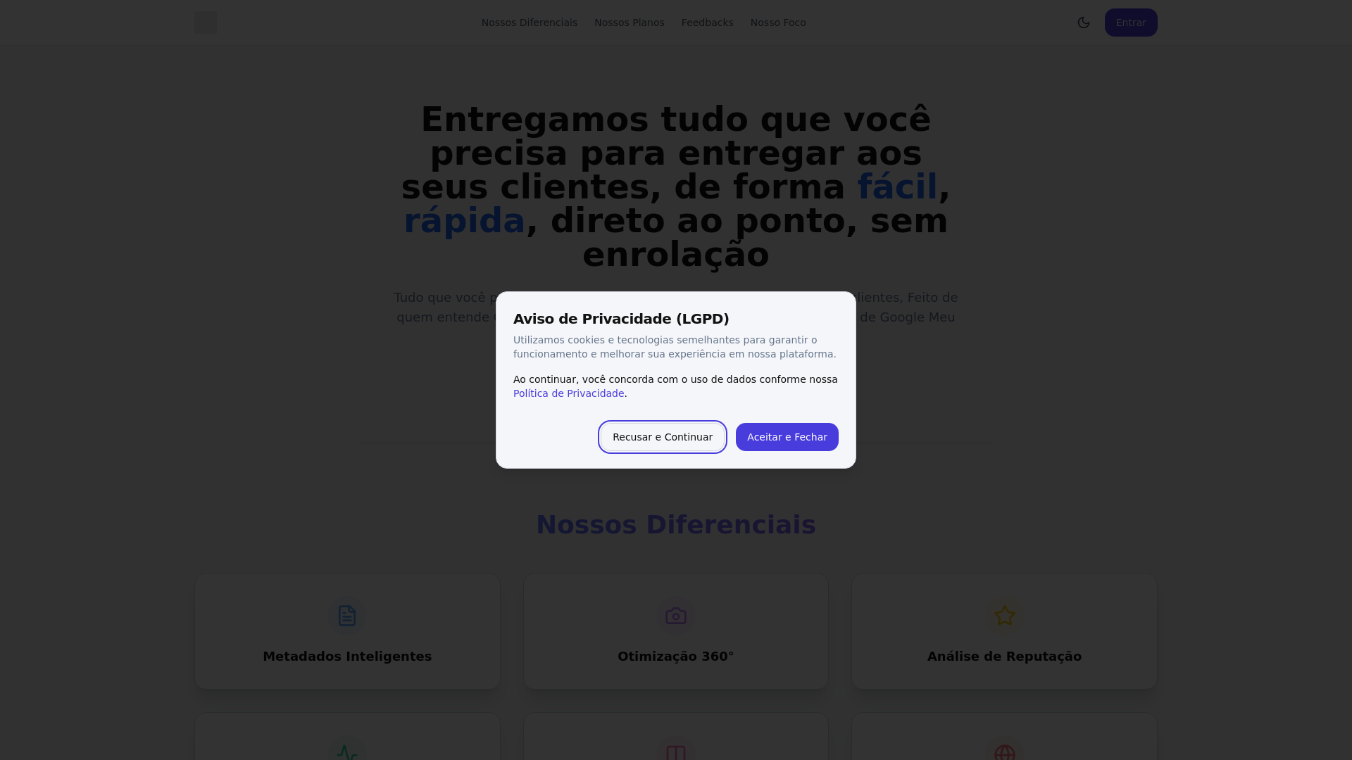 website screenshot of https://gmnnotas.com.br