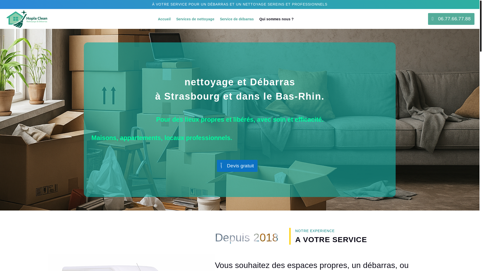 website screenshot of https://hopla-clean.fr/