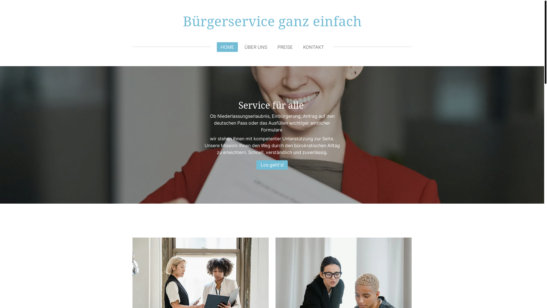 website screenshot of https://buergerservicedeutschland.de/