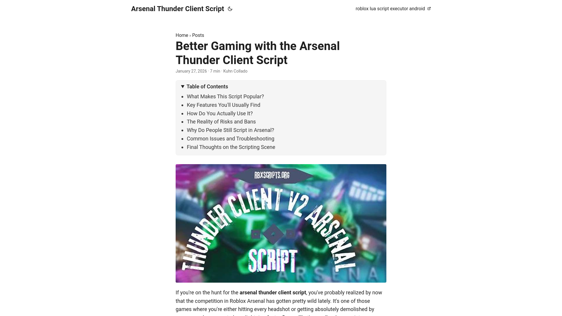 website screenshot of https://arsenal-thunder-client-script.pages.dev/