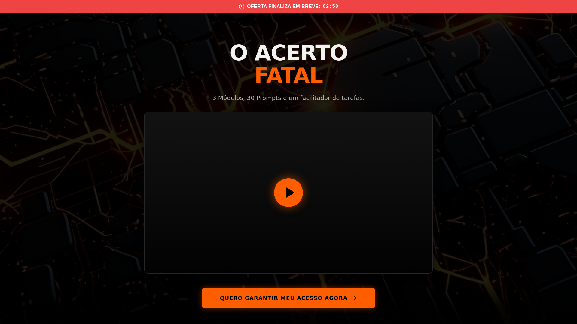 website screenshot of https://acertofatal.com.br/
