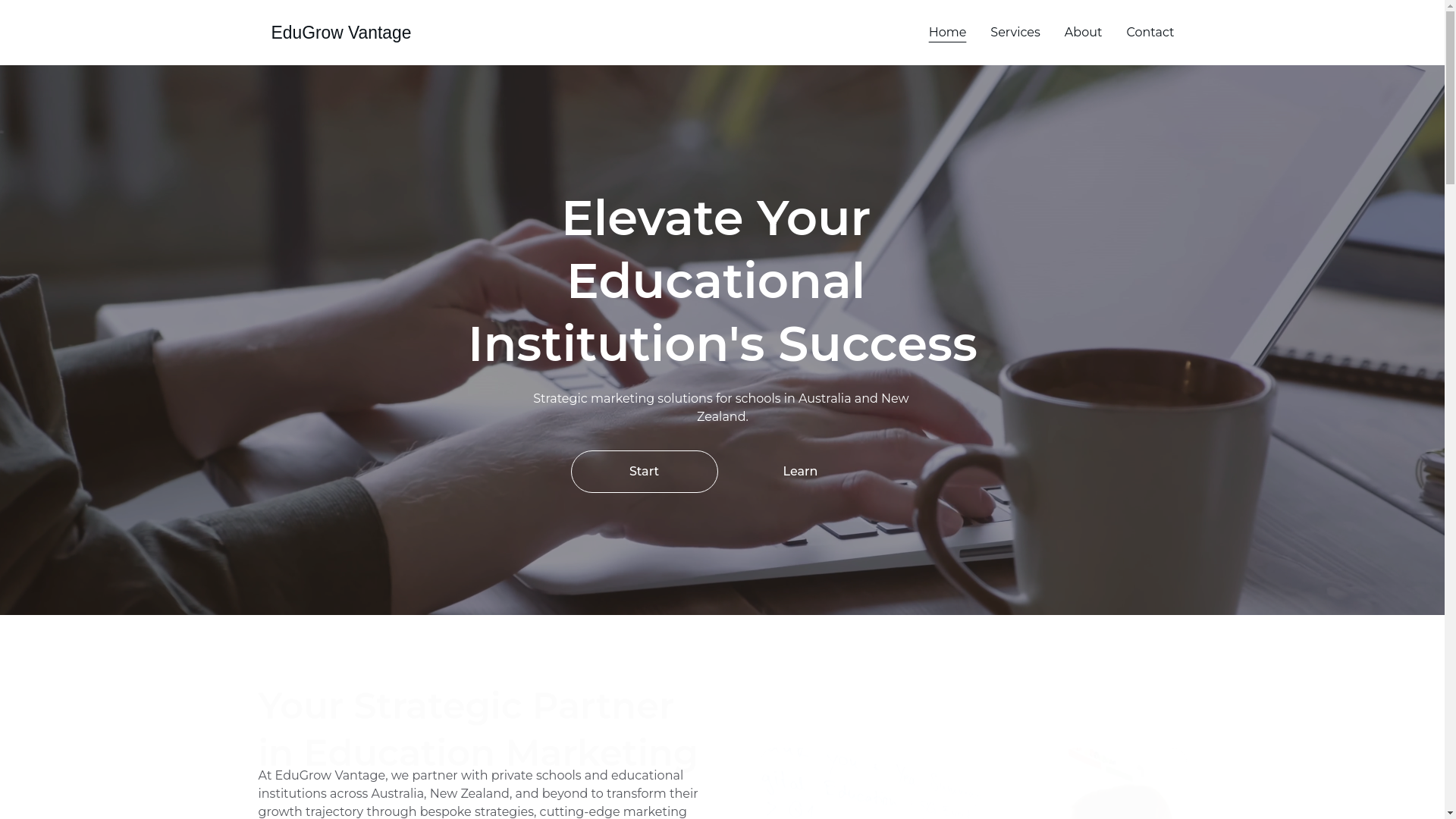 website screenshot of https://edugrowvantage.com/