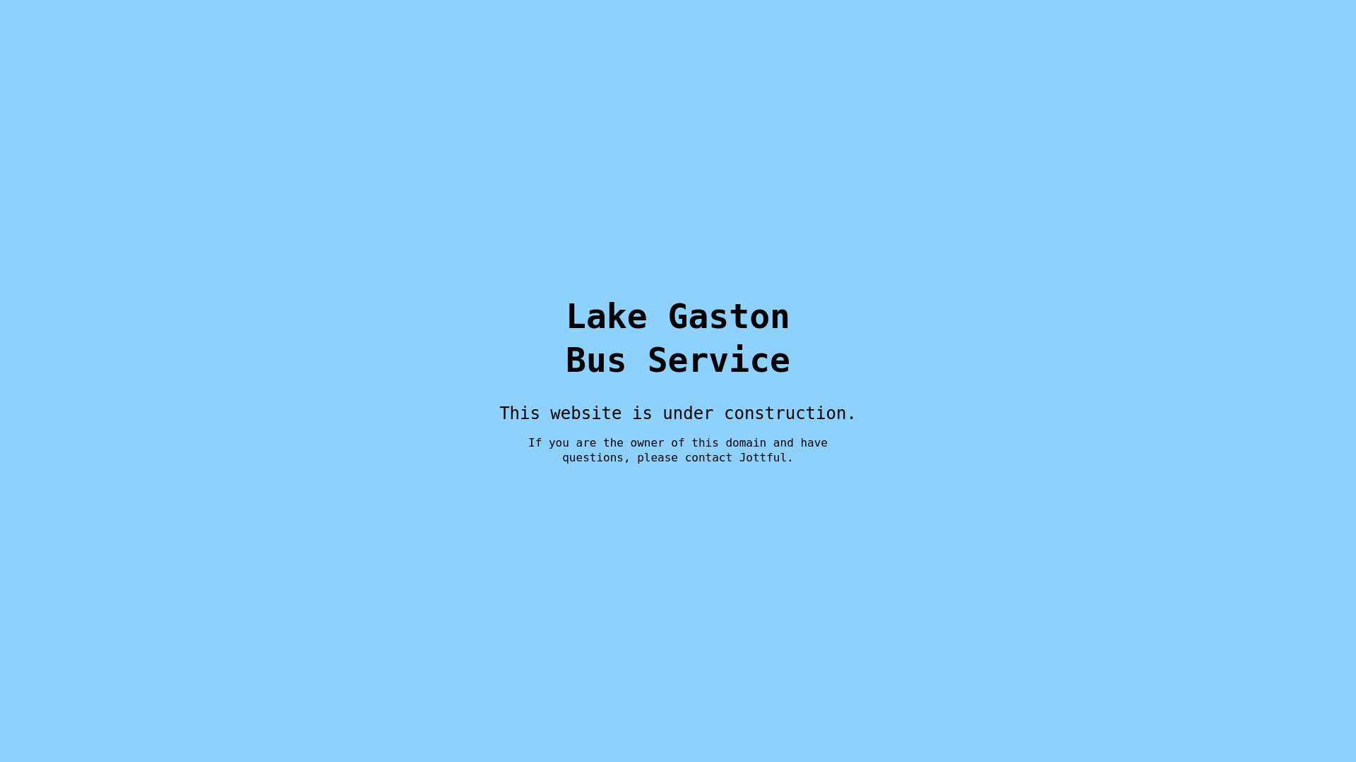website screenshot of https://lakegastonbusservice.com