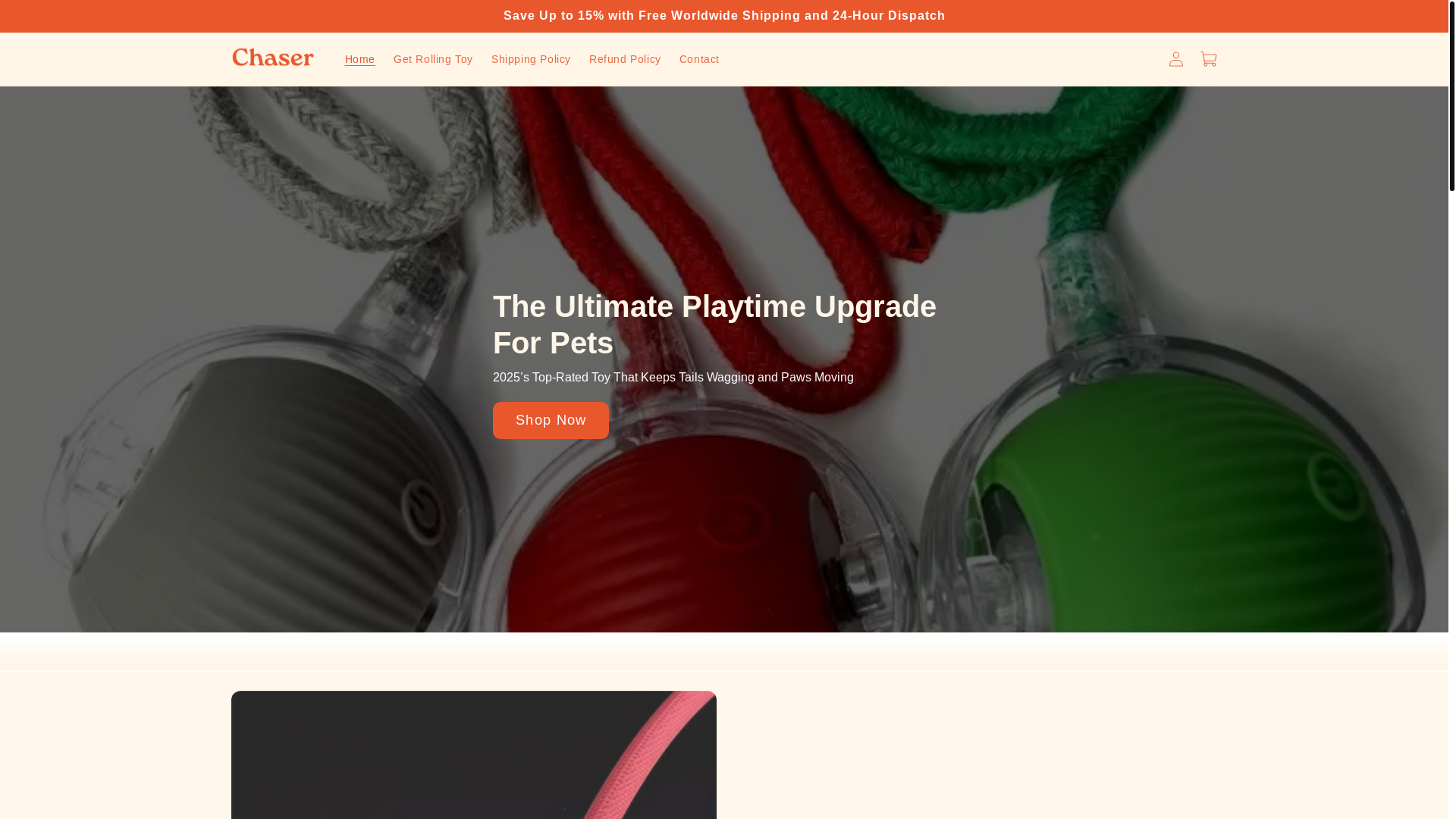website screenshot of https://chaserpet.com/