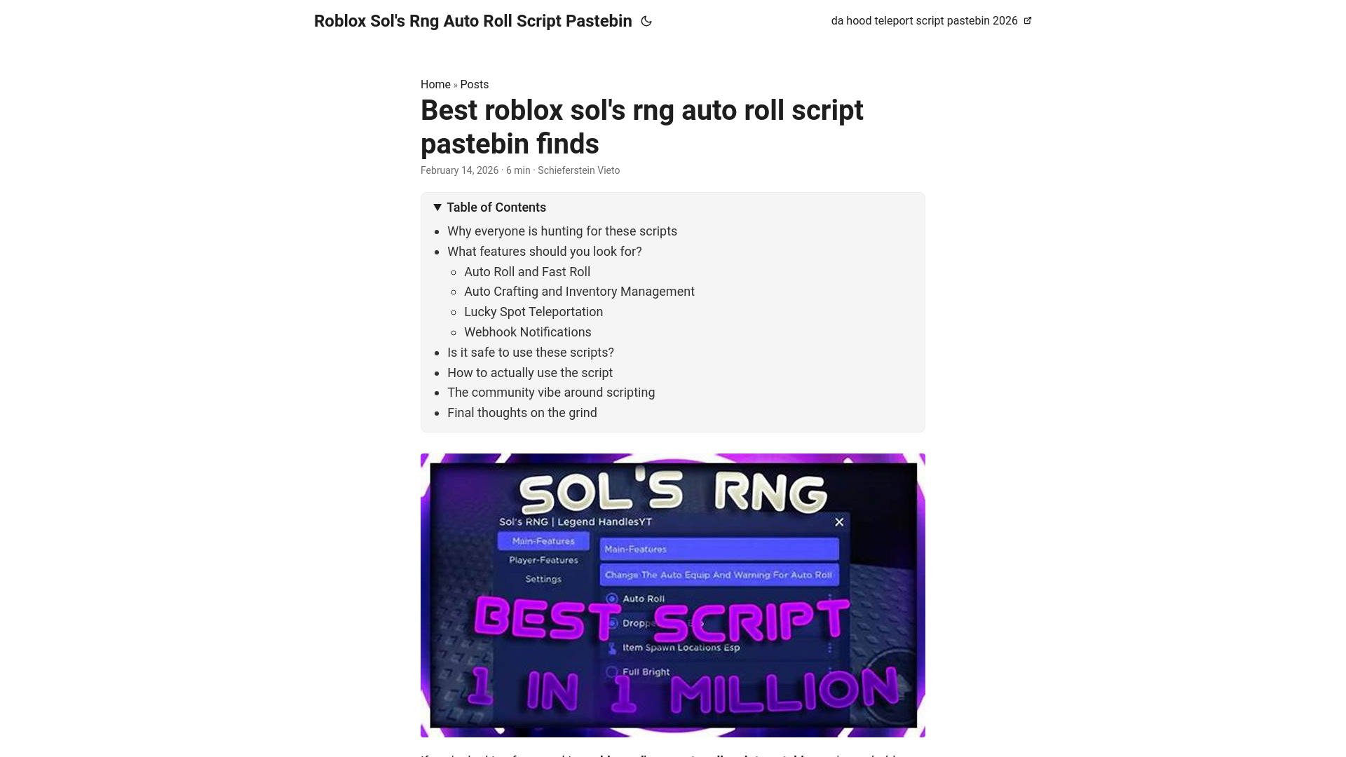 website screenshot of https://roblox-sols-rng-auto-roll-script-pastebin.pages.dev/