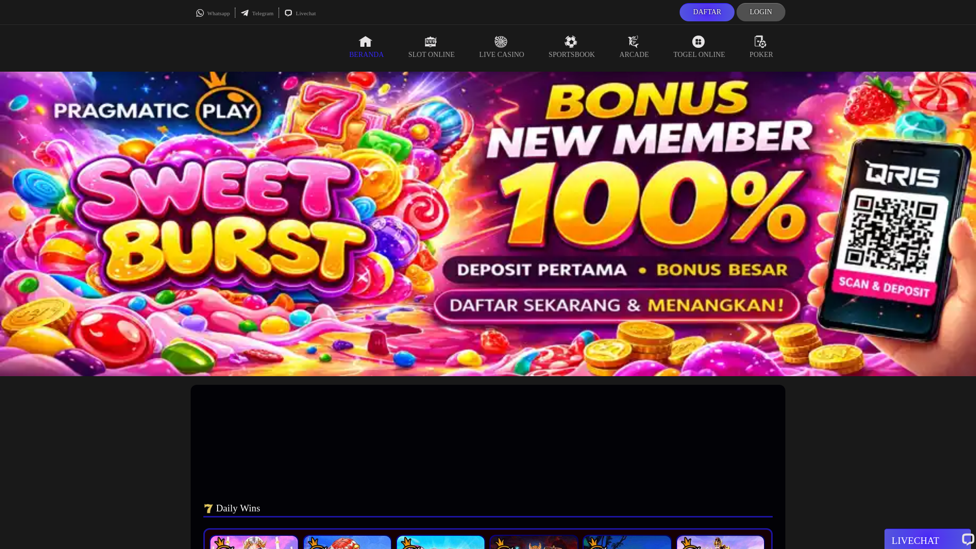 website screenshot of https://warung123daftar.com/