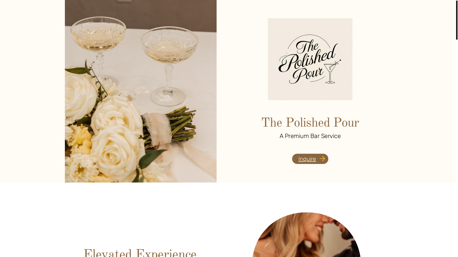 website screenshot of https://thepolishedpourbarservices.com/