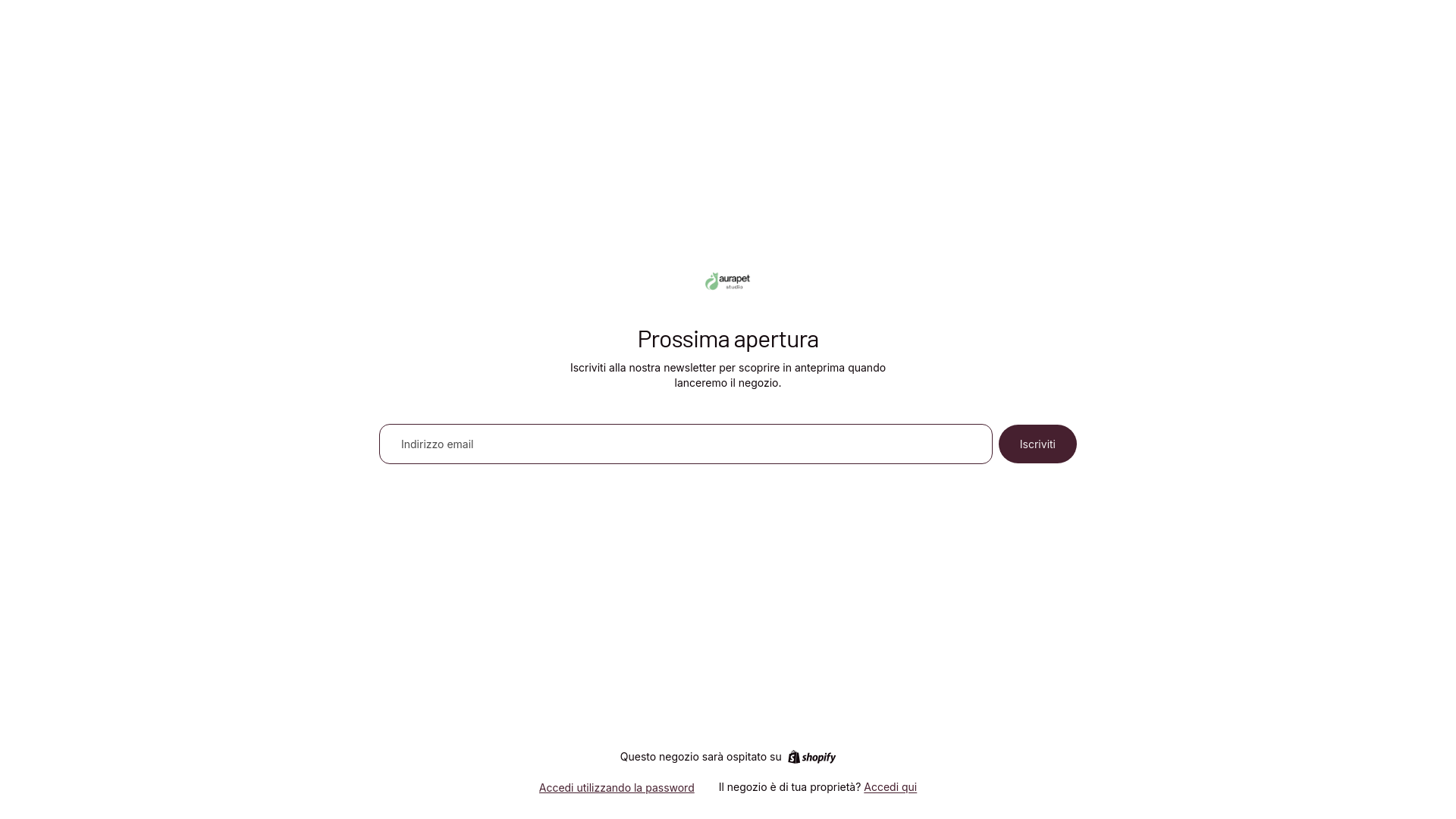 website screenshot of https://aurapetstudio.it/