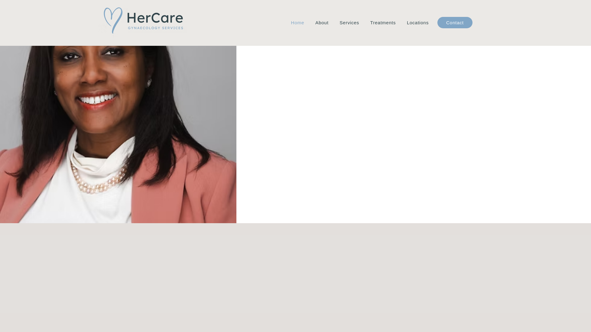 website screenshot of https://hercareclinic.co.uk/